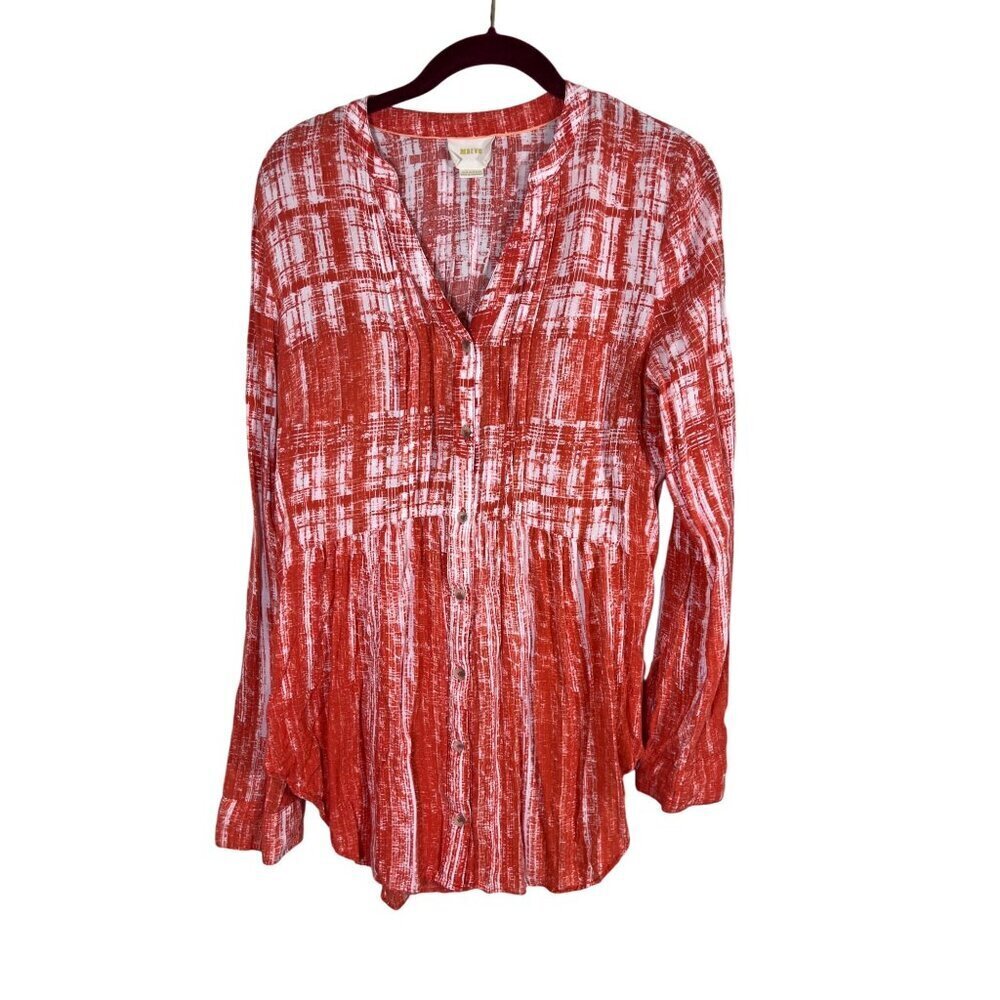 Mauve Tie Dye Top 12 Orange Boho Western Classic Chic Hippie Indie Folk 80s
